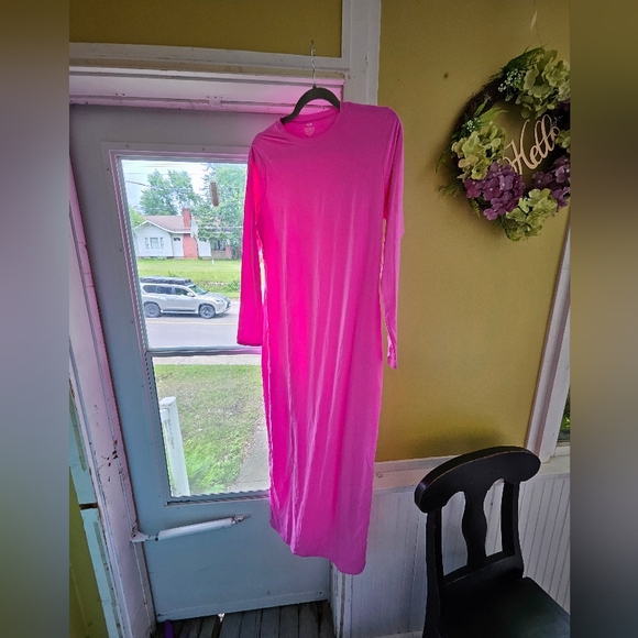 NWT SKIMS Fits Everybody Long Sleeve Crew Neck Dress 3x - Picture 2 of 4